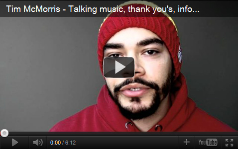 Tim McMorris talking music on youtube